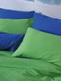 L'essentiel linge de maison Juego de funda de edredón individual Verde y Azul